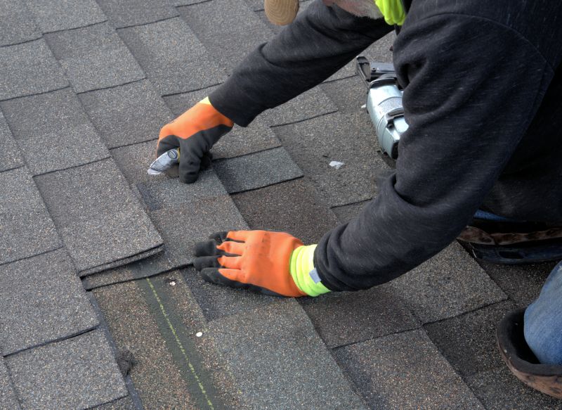 Shingle Repair in Progress